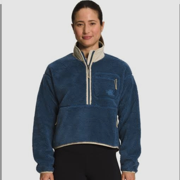 The North Face Navy and‎ Beige Fleece Pullover - Picture 1 of 13